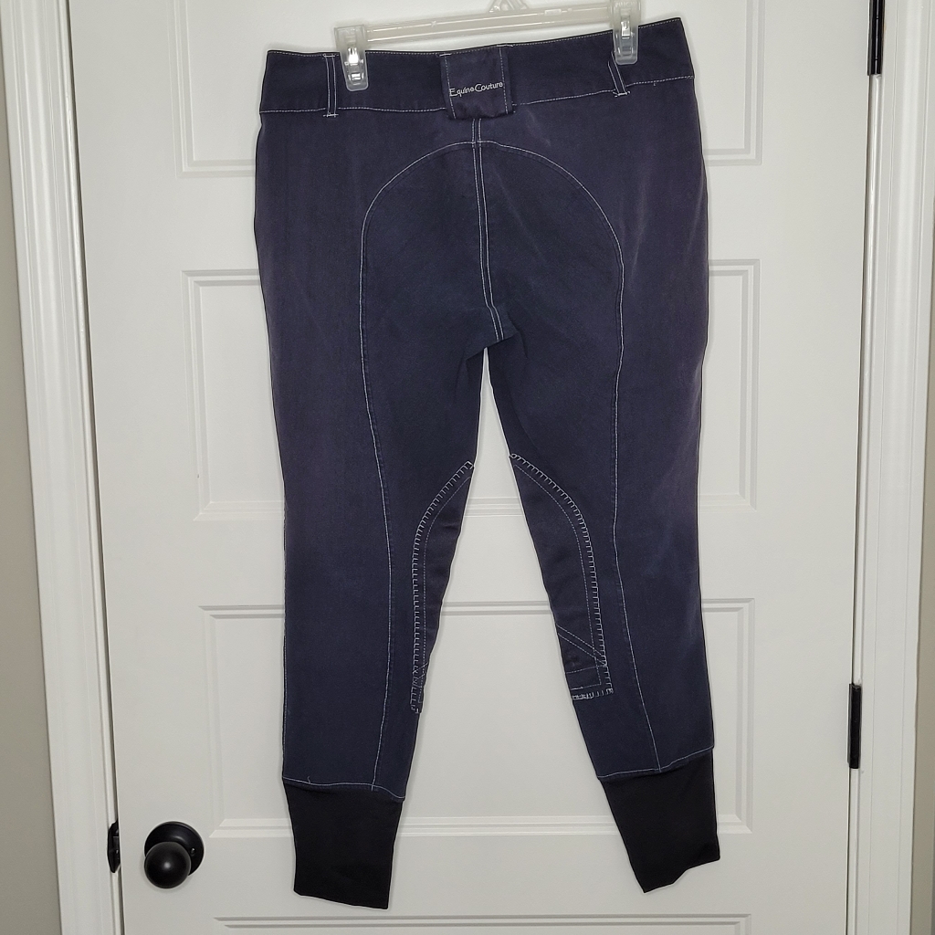 Equine Couture Sportif Natasha Horse Riding Pants Navy Embroidered Women’s 34